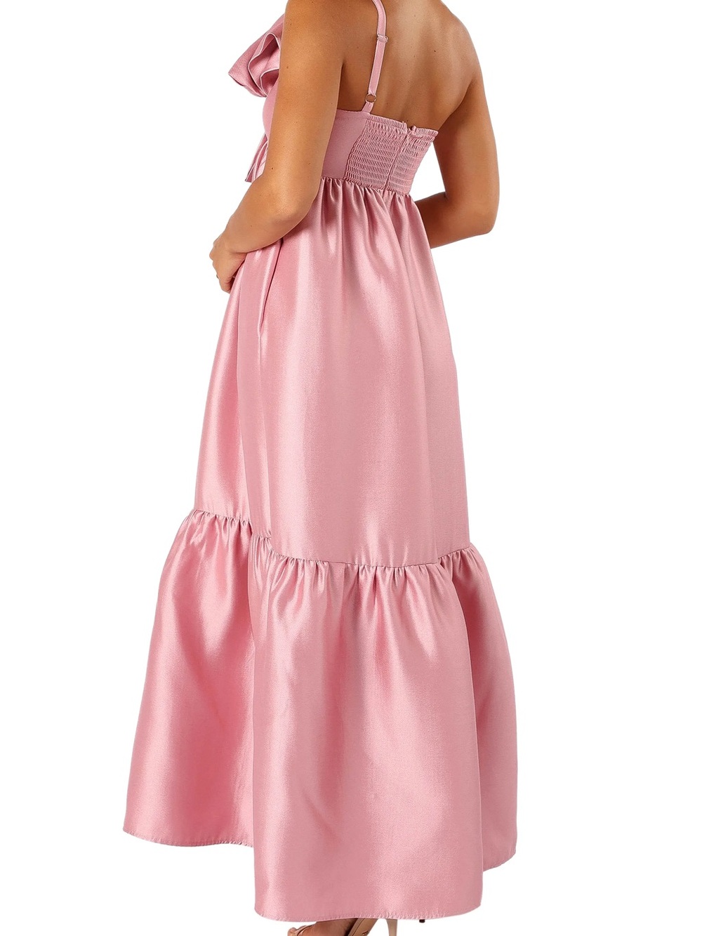 Pink One-Shoulder Bow Dress - Picture 2 of 3